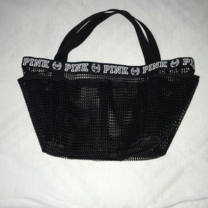 PINK black shower bag